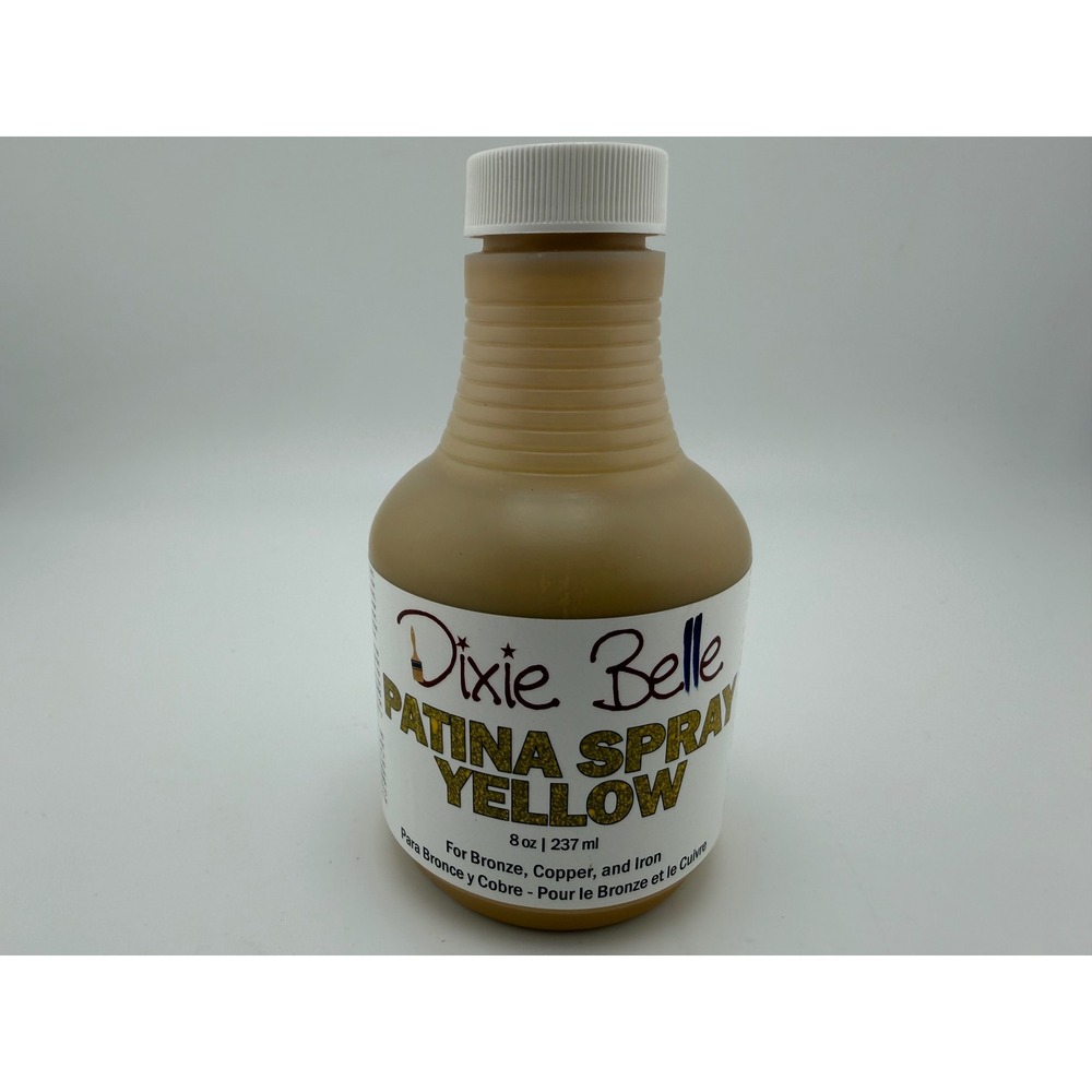 Dixie Belle Yellow Patina Spray 8oz for Bronze Copper and Iron‎ Metal Finish